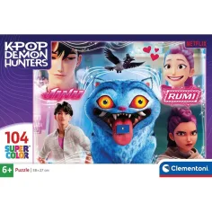 imagen de Cazadores de demonios K-Pop Derpy y amigos rompecabezas SuperColor de 104 piezas – Clementoni 1
