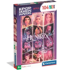 imagen de Cazadores de demonios K-Pop rompecabezas Huntrix SuperColor 104 piezas – Clementoni 1
