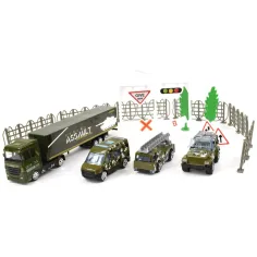 imagen de Chariot Die-Cast: Conjunto de vehículos militares de metal con accesorios en dos versiones 3