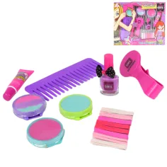 Chica de Moda: Gran set de maquillaje con tiza para el cabello, brillo labial y accesorios