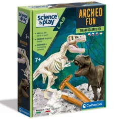 Ciencia y Juego: Kit de arqueología T-Rex fluorescente - Clementoni