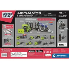 imagen de Ciencia y Juego: Taller Mecánico - Kit de Construcción de Transporte de Autos de Dos Niveles - Clementoni 2
