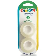Cinta adhesiva transparente 1,9cmx33m set de 2 unidades - Carioca