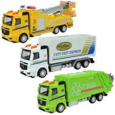 City Cars: Camión de carga con ruedas de impulso en varias versiones 19cm 1ud