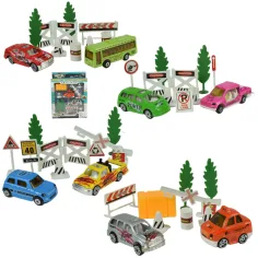 City Cars: Conjunto de vehículos urbanos con accesorios en varias versiones 1ud