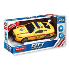 City Rescue coche de rescate con luz y sonido amarillo