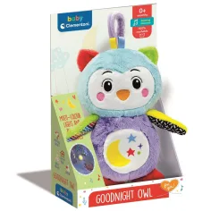 Clementoni Baby: Búho de peluche musical con luz nocturna