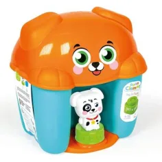 Clemmy Perro marrón suave juego de construcción set en caja de almacenamiento - Clementoni