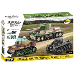 COBI: Panzer I, Renault R35 y Valentine IX – 3 en 1 juego de construcción (2740)