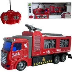 Coche de bomberos RC teledirigido con efectos de luz en escala 1/48 de 19 cm