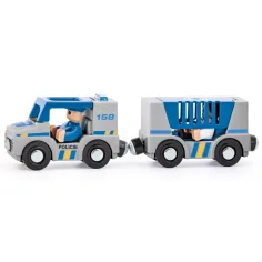 Coche de policía magnético con remolque - Woodyland
