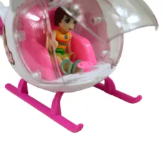imagen de Coche Deportivo de Moda: Set de coche deportivo rosa con luz y sonido, helicóptero 15