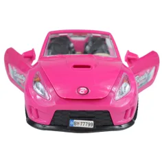 imagen de Coche Deportivo de Moda: Set de coche deportivo rosa con luz y sonido, helicóptero 5