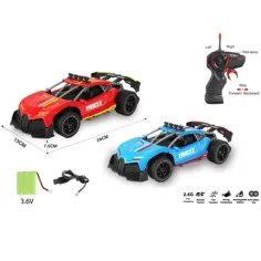 Coche deportivo RC a control remoto en dos versiones 1/16 2,4GHz