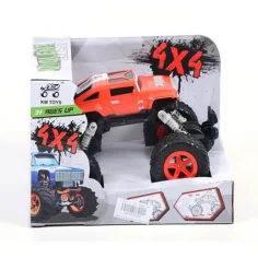 Coche todoterreno de resorte 4x4 en color rojo