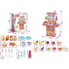 Cocina de juguete con accesorios 70x47,5x22cm
