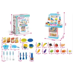 Cocina Feliz con accesorios 72x22x47,5cm