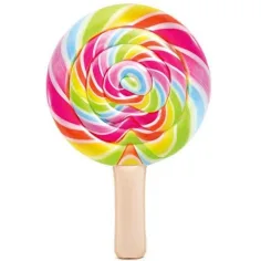 Colchoneta inflable de piruleta colorida 208x135cm - Intex