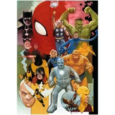 imagen de Colección de Alta Calidad: Marvel superhéroes años 80 puzzle premium de 1000 piezas 69x50cm - Clementoni 2