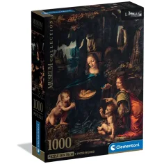 Colección Museo: Leonardo da Vinci - La Virgen de las Rocas puzzle de 1000 piezas con póster - Clementoni