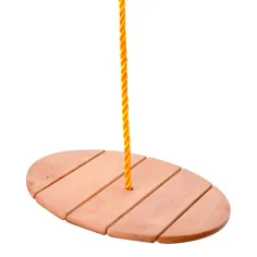 Columpio de plato de madera