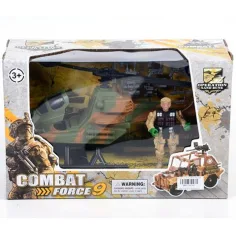 Combat Force 9 Helicóptero de reconocimiento con figura de acción