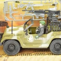 imagen de Combat Force 9: Vehículo militar todoterreno con soldado y armas 22cm 3