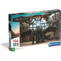 Cómo entrenar a tu dragón 104 piezas Super Color Puzzle - Clementoni