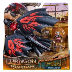 Cómo entrenar a tu dragón: Set de figura de Sin dientes y vikingo - Spin Master