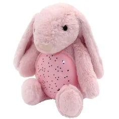imagen de Conejito de peluche proyector rosa 25x27x19cm 2