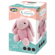 Conejito de peluche proyector rosa 25x27x19cm