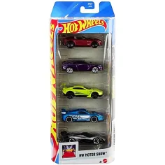 imagen de Conjunto de 5 coches pequeños Hot Wheels Motor Show – Mattel 1