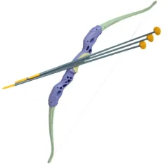 Conjunto de arco en verde pastel y morado con flechas de ventosa de 83 cm