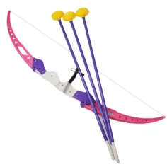 Conjunto de arco rosa con flechas de ventosa de 54 cm