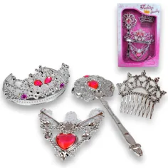 Conjunto de belleza de princesa con tiara, horquilla y accesorios