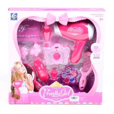 Conjunto de Belleza Pretty Girl con secador de pelo y maquillaje