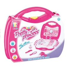 Conjunto de belleza rosa Pretty Princess en maletín portátil con accesorios