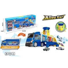 Conjunto de camión transformable en garaje