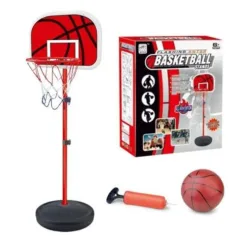 Conjunto de canasta de baloncesto con soporte, bomba y balón