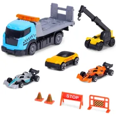 imagen de Conjunto de coche de carreras Formula Racer con camión de transporte en dos versiones 1 unidad – Dickie Toys 2
