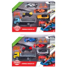 imagen de Conjunto de coche de carreras Formula Racer con camión de transporte en dos versiones 1 unidad – Dickie Toys 1