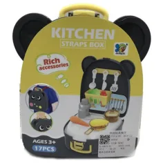 Conjunto de cocina en almacenamiento de osito con accesorios