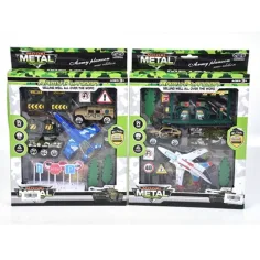 Conjunto de juego militar con avión y accesorios en dos versiones