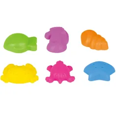 Conjunto de moldes de arena de animales marinos de 6 piezas