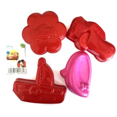 Conjunto de moldes de arena Disney Cars y Minnie Mouse 4 piezas