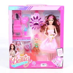 Conjunto de muñeca de moda Beauty con muñeca, ropa y accesorios de 29cm