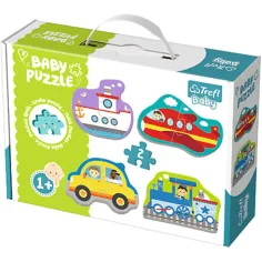 Conjunto de puzzle para bebés de vehículos - Trefl