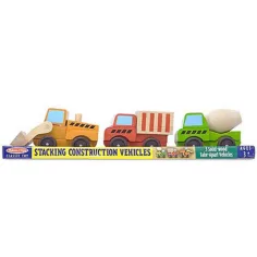 Conjunto de vehículos de madera de construcción - Melissa & Doug