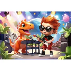 imagen de Connect Joe puzzle de 70 piezas con figura y 6 bloques de construcción - Trefl 2