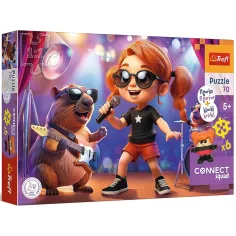 imagen de Connect Sue puzzle de 70 piezas con figura y 6 bloques de construcción - Trefl 1